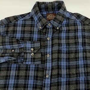 Mountain Ridge Men's‎ XLT Flannel Shirt Plaid Button Up Long Sleeve Casual Soft